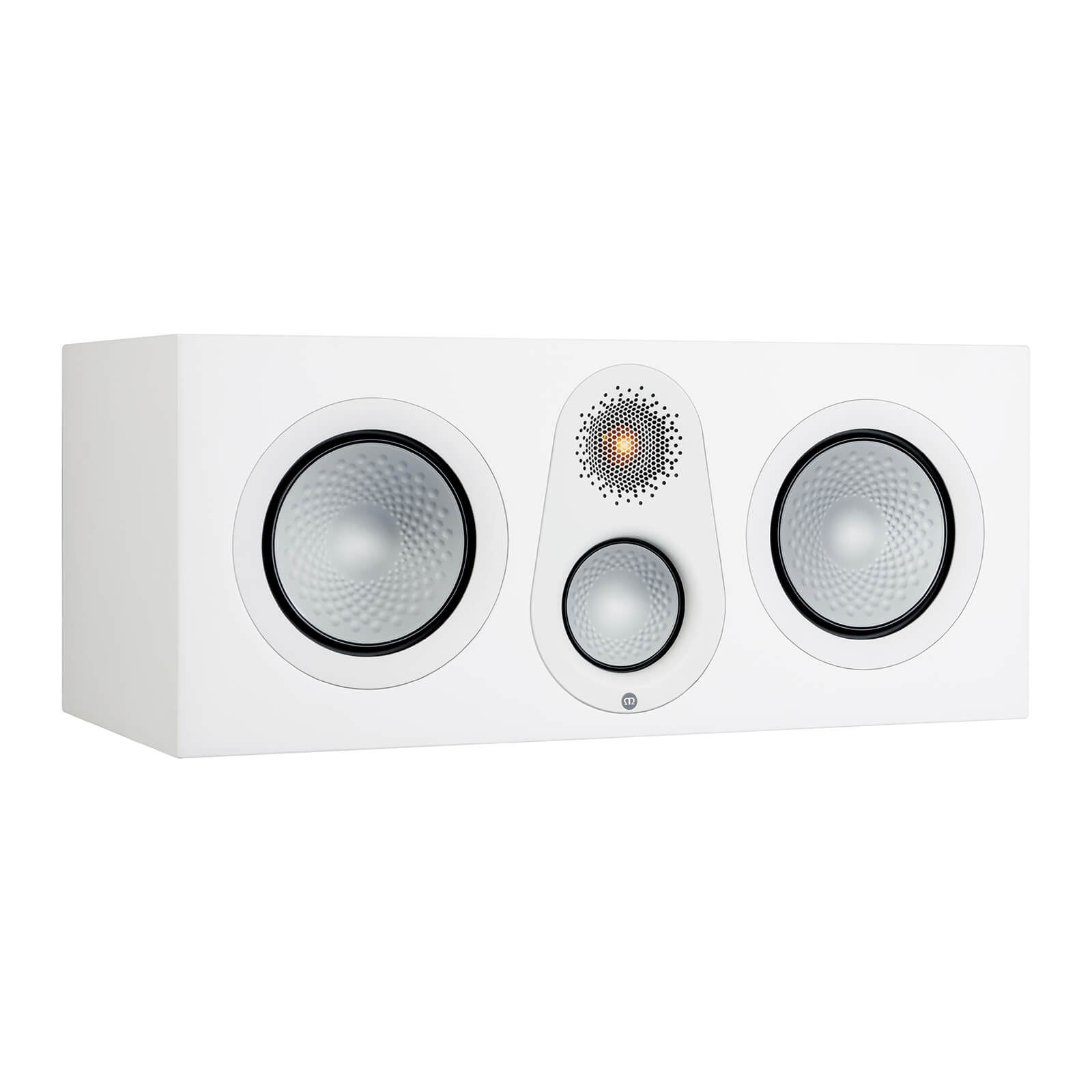 ma_silver_c250_front_satin_white_angled-1 Monitor Audio Silver C250 7G Center Channel Speaker - Image 1