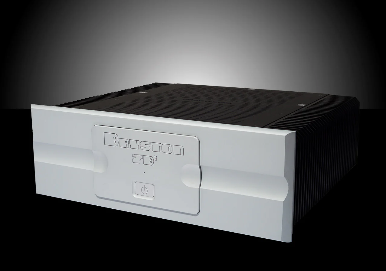 Bryston 7B³ mono power amplifier with machined aluminium front panel, side handles and central power button