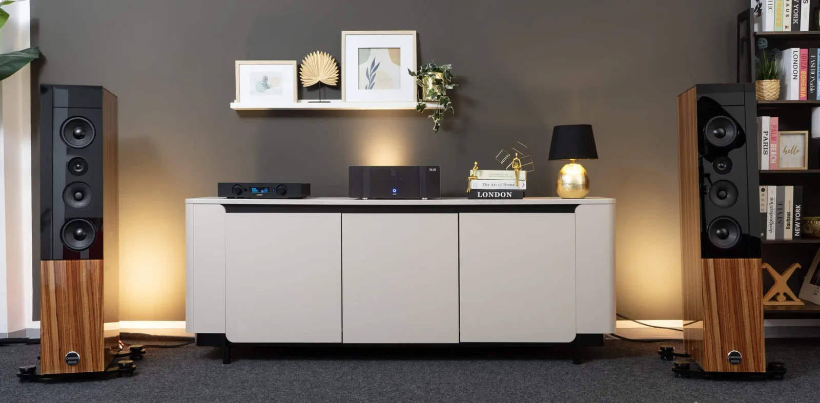 Audio Physic Cardeas RQ flagship Reference Line speakers in a high-end hi-fi system