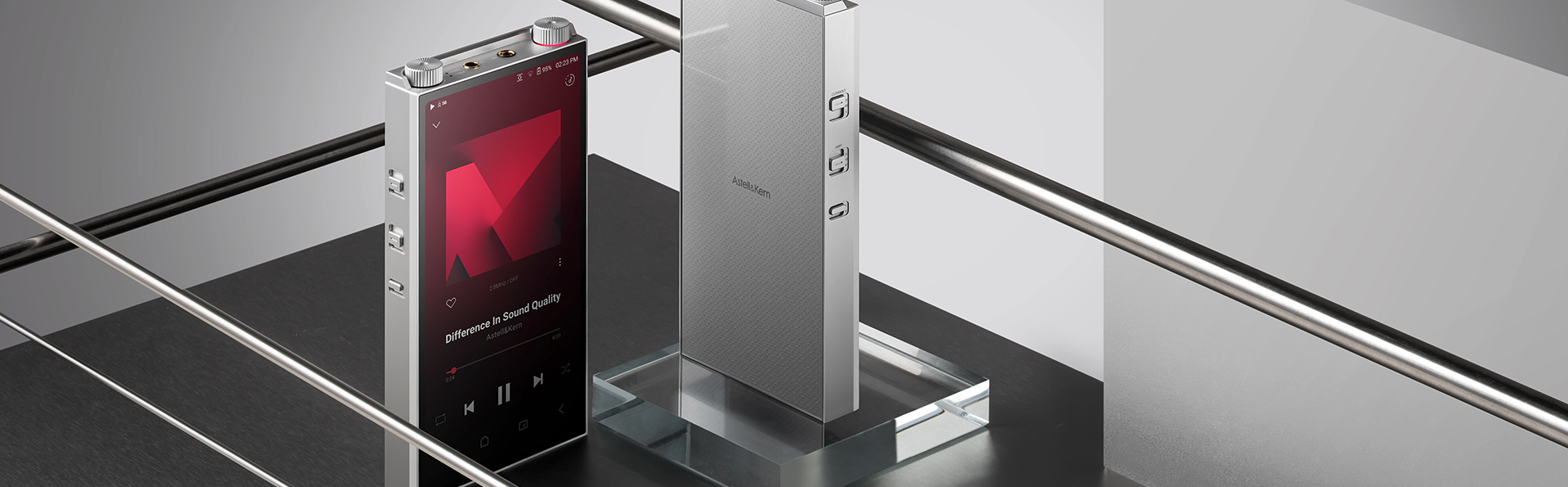 Astell&Kern PD20 high-resolution digital audio player in silver finish