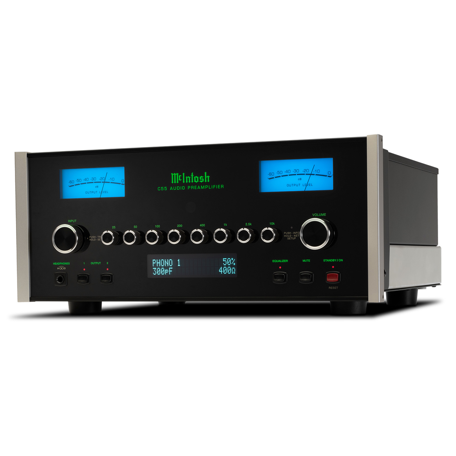 C55 Angle Right McIntosh C55 2-Channel Preamplifier - Image 1