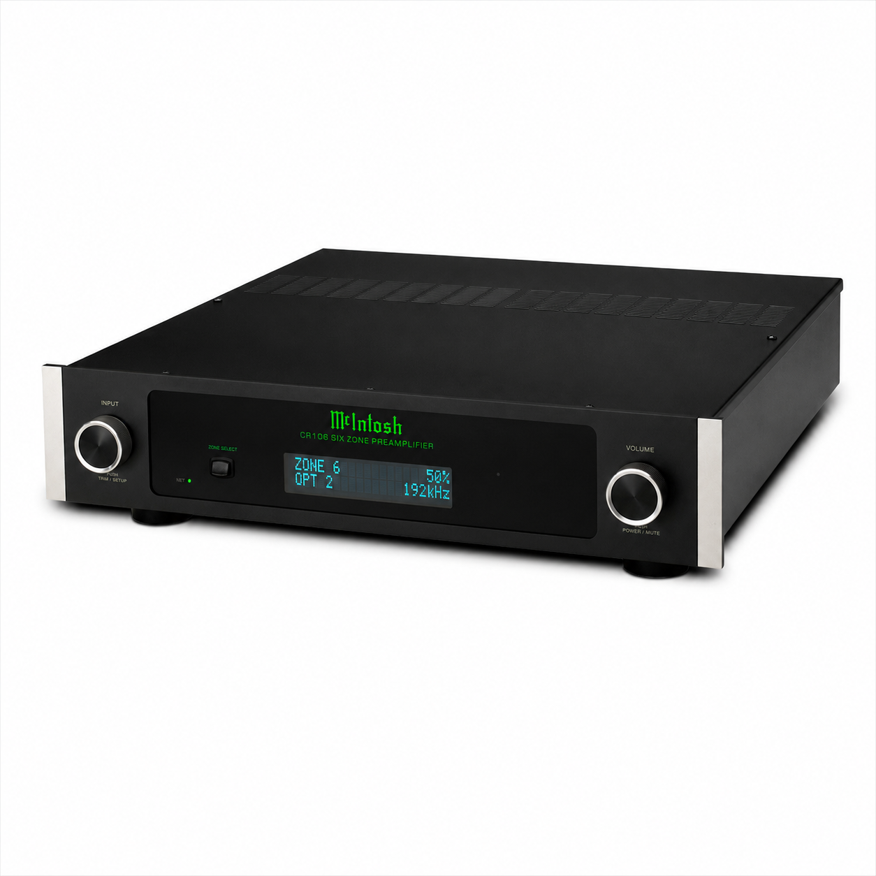 CR106 Angle Right OPT McIntosh CR106 2-Channel 6-Zone Audio Matrix Preamplifier - Image 1
