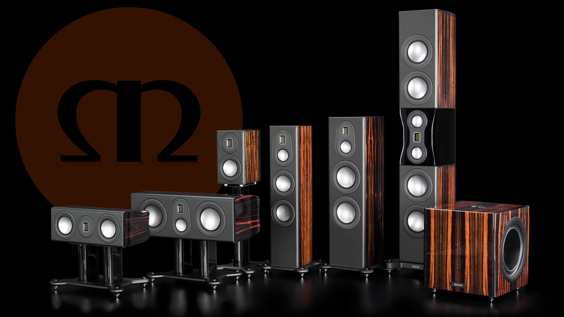 Monitor Audio PLW215 II dual 15-inch subwoofer in Natural Ebony Gloss