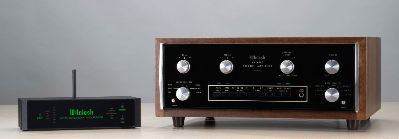 McIntosh MB25 Bluetooth transceiver for wireless audio streaming in hi-fi systems