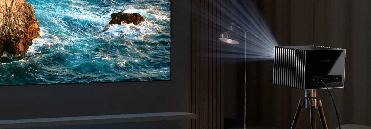 Valerion VisionMaster Pro 2 4K RGB triple-laser home cinema projector in black finish