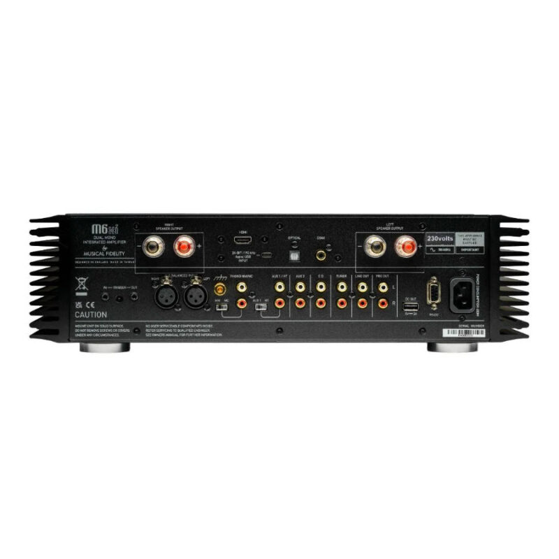 Musical Fidelity M6xi integrated amplifier rear panel and connections