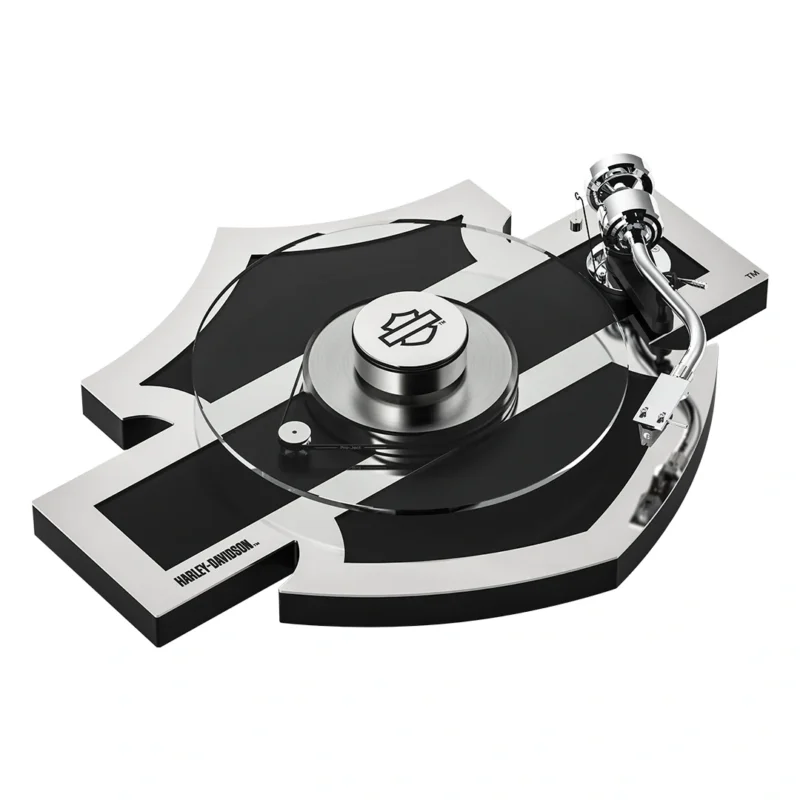 Pro-Ject Harley-Davidson vinüülplaadimängija vaade ülalt nurga alt